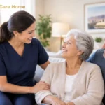 Group home signs Las Vegas families notice first: caregiver discussing care options with a family
